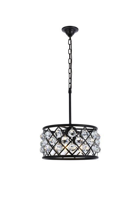 Elegant Lighting - 1214D16MB/RC - Four Light Pendant - Madison - Matte Black