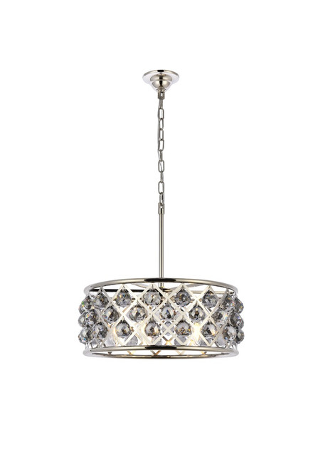 Elegant Lighting - 1214D20PN-SS/RC - Five Light Chandelier - Madison - Polished Nickel