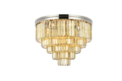 Elegant Lighting - 1231F32PN-GT/RC - 17 Light Flush Mount - Sydney - Polished nickel