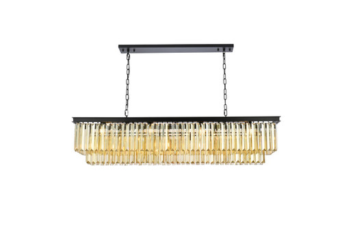 Elegant Lighting - 1232D60MB-GT/RC - 12 Light Chandelier - Sydney - Matte Black
