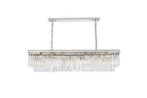 Elegant Lighting - 1232D60PN/RC - 12 Light Chandelier - Sydney - Polished nickel