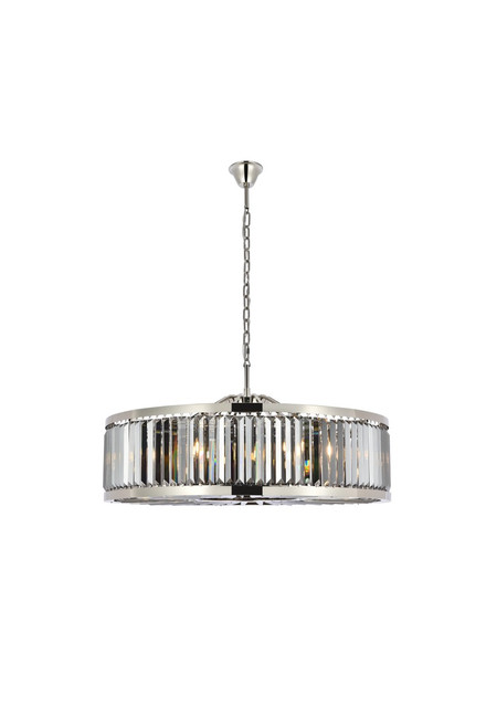 Elegant Lighting - 1233G43PN-SS/RC - Ten Light Chandelier - Chelsea - Polished nickel