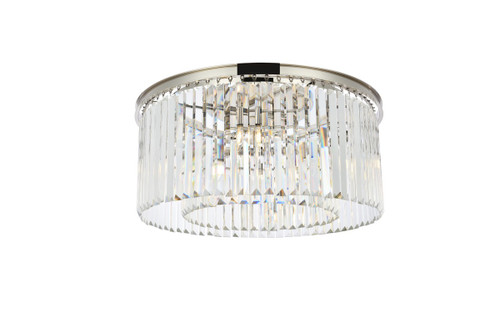Elegant Lighting - 1238F31PN/RC - Eight Light Flush Mount - Sydney - Polished nickel