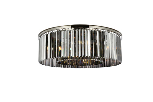 Elegant Lighting - 1238F43PN-SS/RC - Ten Light Flush Mount - Sydney - Polished nickel