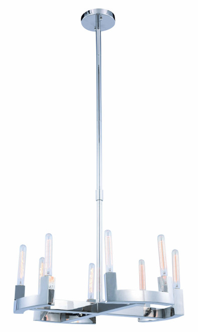 Elegant Lighting - 1525D26PN - Eight Light Chandelier - Corsica - Polished Nickel