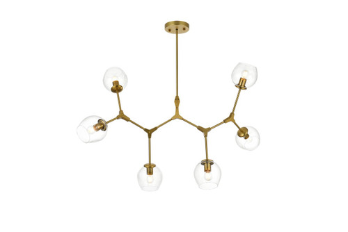 Elegant Lighting - 1712G49BR - Six Light Chandelier - Cavoli - Brass