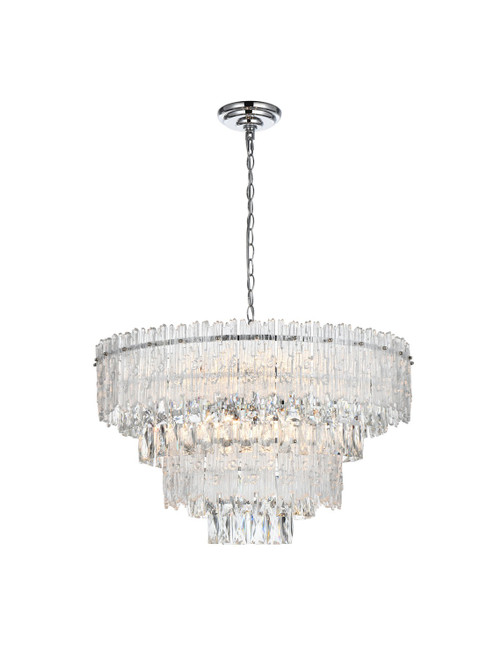 Elegant Lighting - 1780D25C - Eight Light Chandelier - Emilia - Chrome and Clear