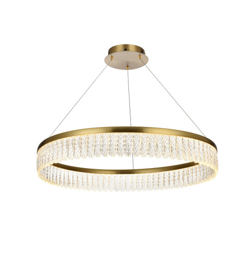 Elegant Lighting - 2060D32SG - LED Chandelier - Rune - Satin Gold