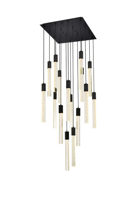 Elegant Lighting - 2066G30BK - 16 Light Pendant - Weston - black