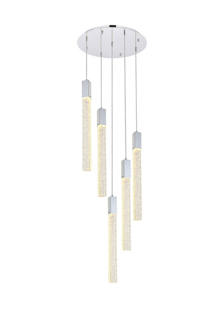 Elegant Lighting - 2067D20C - Five Light Pendant - Weston - chrome