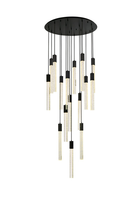 Elegant Lighting - 2067G36BK - 16 Light Pendant - Weston - black