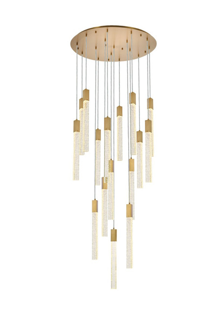 Elegant Lighting - 2067G36SG - 16 Light Pendant - Weston - satin gold