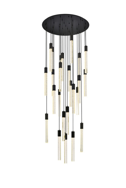 Elegant Lighting - 2067G42BK - 25 Light Pendant - Weston - black