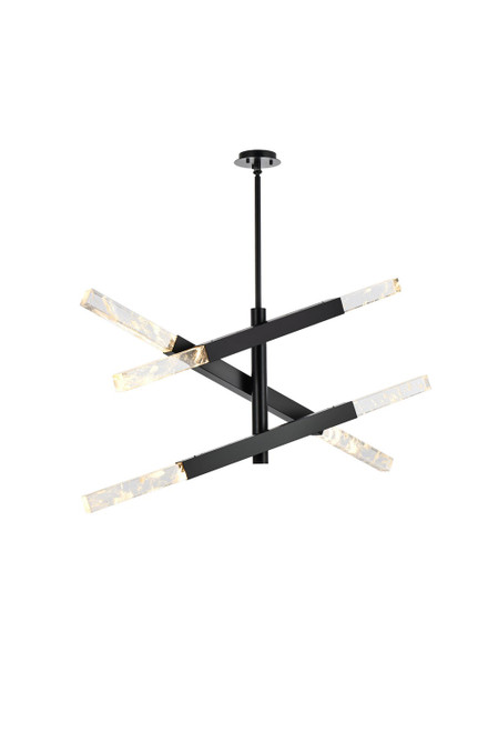 Elegant Lighting - 2085L3BK - Six Light Pendant - Ari - Black and Clear