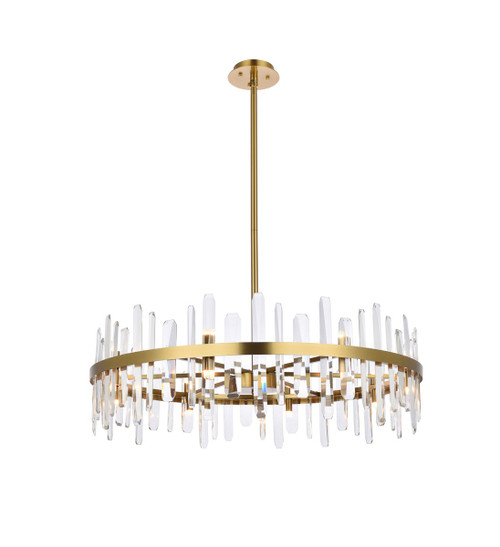 Elegant Lighting - 2200D36SG - 16 Light Chandelier - Serena - satin gold