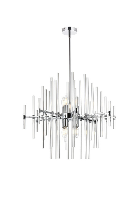 Elegant Lighting - 2502D27C - Eight Light Pendant - Sienna - chrome