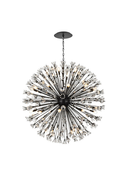 Elegant Lighting - 2550D50BK - 34 Light Pendant - Vera - black