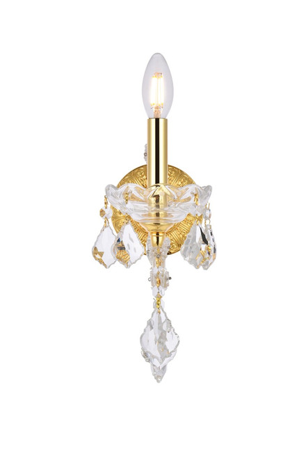 Elegant Lighting - 2800W1G/RC - One Light Wall Sconce - Maria Theresa - Gold