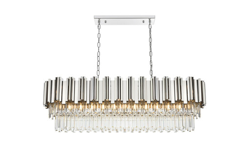 Elegant Lighting - 3401G47C - 12 Light Chandelier - Willow - Chrome and Clear