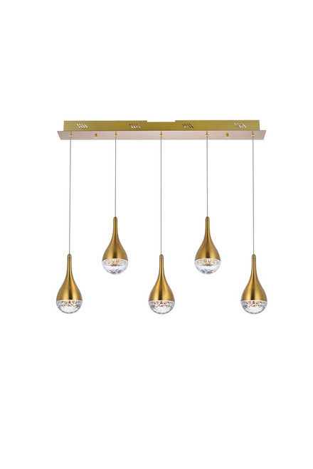 Elegant Lighting - 3805D33SG - LED Pendant - Amherst - satin gold