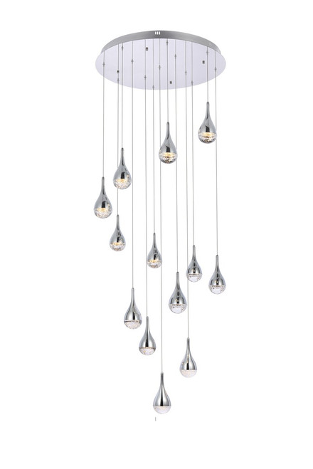 Elegant Lighting - 3813D30C - LED Chandelier - Amherst - chrome