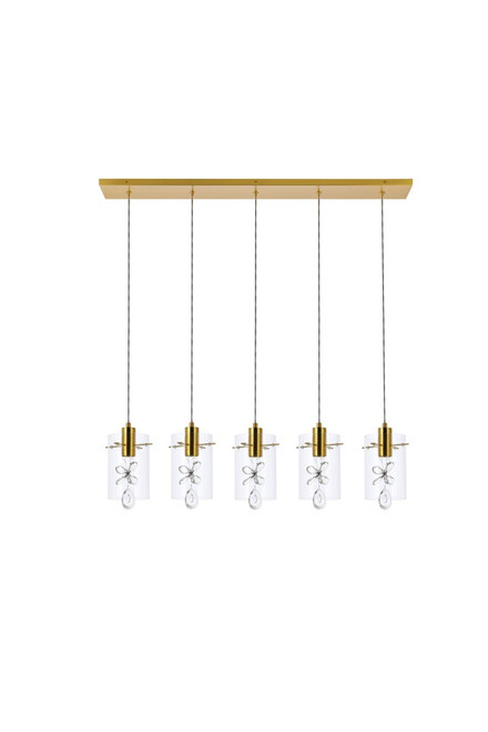 Elegant Lighting - 5202D36G - LED Pendant - Hana - Gold
