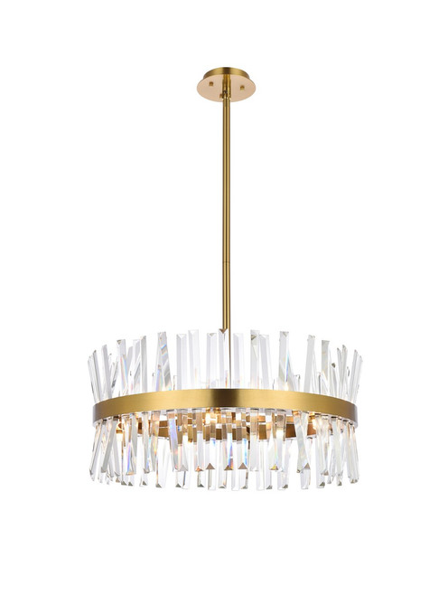 Elegant Lighting - 6200D25SG - 14 Light Pendant - Serephina - satin gold