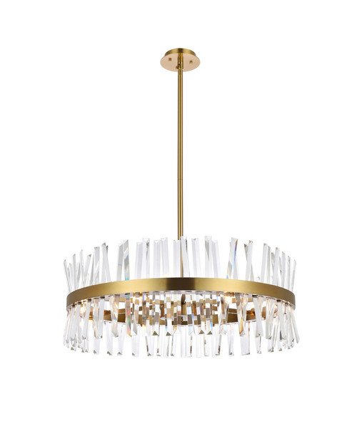 Elegant Lighting - 6200D32SG - 16 Light Chandelier - Serephina - satin gold
