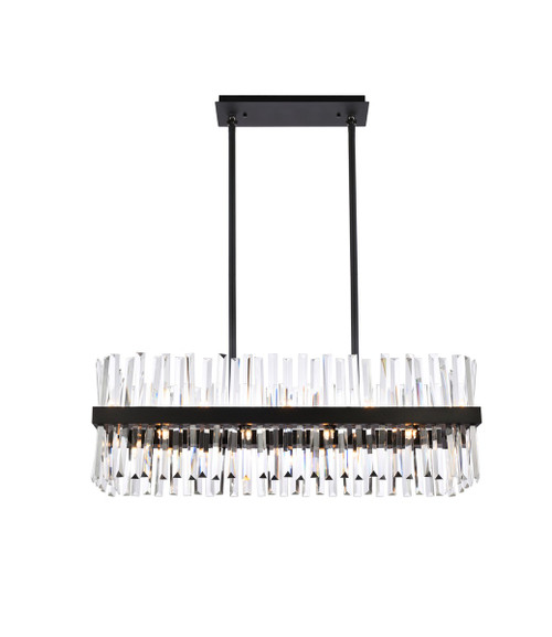 Elegant Lighting - 6200G36BK - 20 Light Chandelier - Serephina - black
