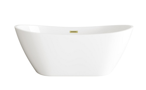 Elegant Lighting - BT10372GW-BGD - Soaking Bathtub - Ines - Glossy White
