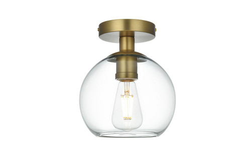 Elegant Lighting - LD2204SG - One Light Flush Mount - Baxter - Satin Gold and Clear