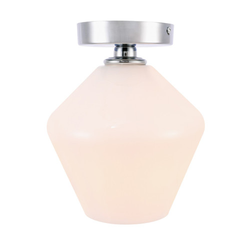 Elegant Lighting - LD2255C - One Light Flush Mount - Gene - Chrome and Frosted white glass