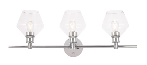 Elegant Lighting - LD2316C - Three Light Wall Sconce - Gene - Chrome and Clear glass