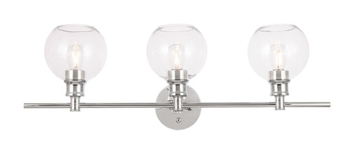 Elegant Lighting - LD2318C - Three Light Wall Sconce - Collier - Chrome and Clear glass
