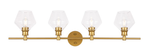 Elegant Lighting - LD2320BR - Four Light Wall Sconce - Gene - Brass and Clear glass