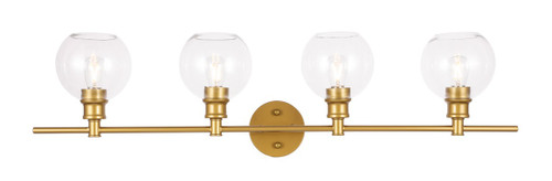Elegant Lighting - LD2322BR - Four Light Wall Sconce - Collier - Brass and Clear glass