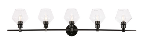 Elegant Lighting - LD2324BK - Five Light Wall Sconce - Gene - Black and Clear glass