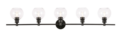 Elegant Lighting - LD2326BK - Five Light Wall Sconce - Collier - Black and Clear glass