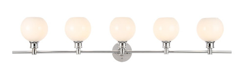 Elegant Lighting - LD2327C - Five Light Wall Sconce - Collier - Chrome and Frosted white glass