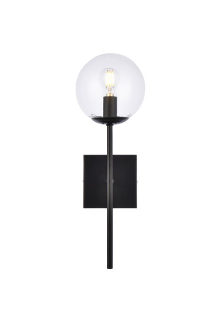 Elegant Lighting - LD2359BK - One Light Wall Sconce - Neri - Black and Clear