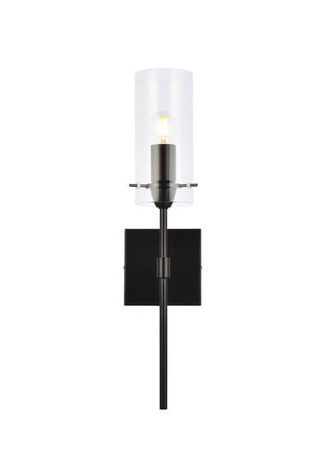 Elegant Lighting - LD2361BK - One Light Wall Sconce - Elsreth - Black and Clear