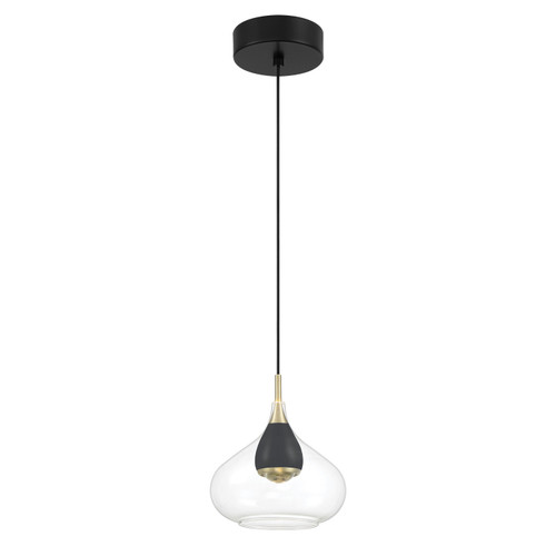 George Kovacs - P5460-884-L - LED Mini Pendant - Arabesque - Coal And Brushed Gold