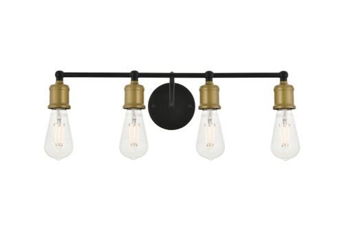 Elegant Lighting - LD4028W22BRB - Four Light Wall Sconce - Serif - brass