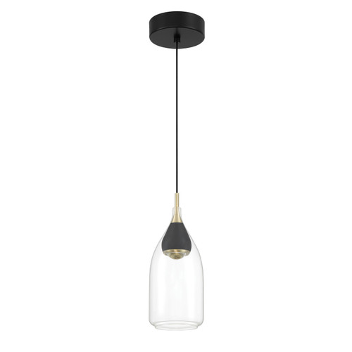 George Kovacs - P5462-884-L - LED Mini Pendant - Arabesque - Coal And Brushed Gold