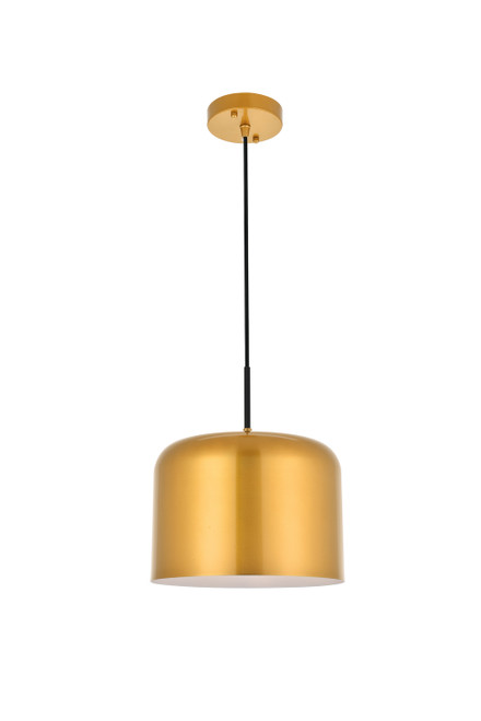 Elegant Lighting - LD4071D11SG - One Light Pendant - Etude - Satin Gold And Black