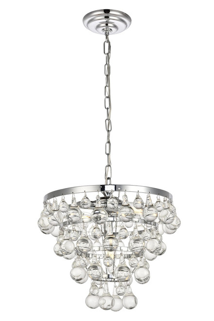 Elegant Lighting - LD5016D13C - Three Light Pendant - Kora - Chrome