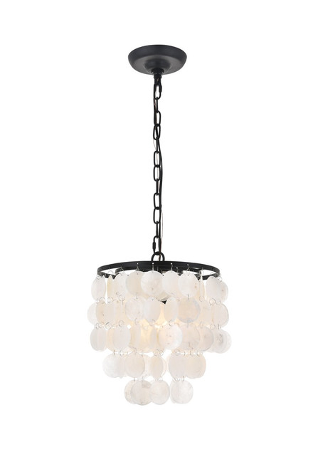 Elegant Lighting - LD5050D10BK - One Light Pendant - Selene - Black and White