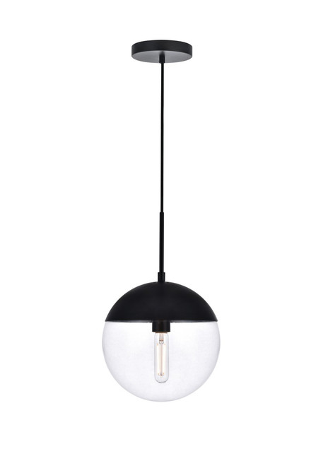 Elegant Lighting - LD6033BK - One Light Pendant - Eclipse - Black and Clear