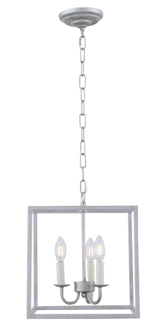 Elegant Lighting - LD6105D12S - Three Light Pendant - Eclipse - Vintage Silver