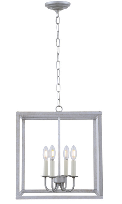 Elegant Lighting - LD6105D16S - Four Light Pendant - Eclipse - Vintage Silver